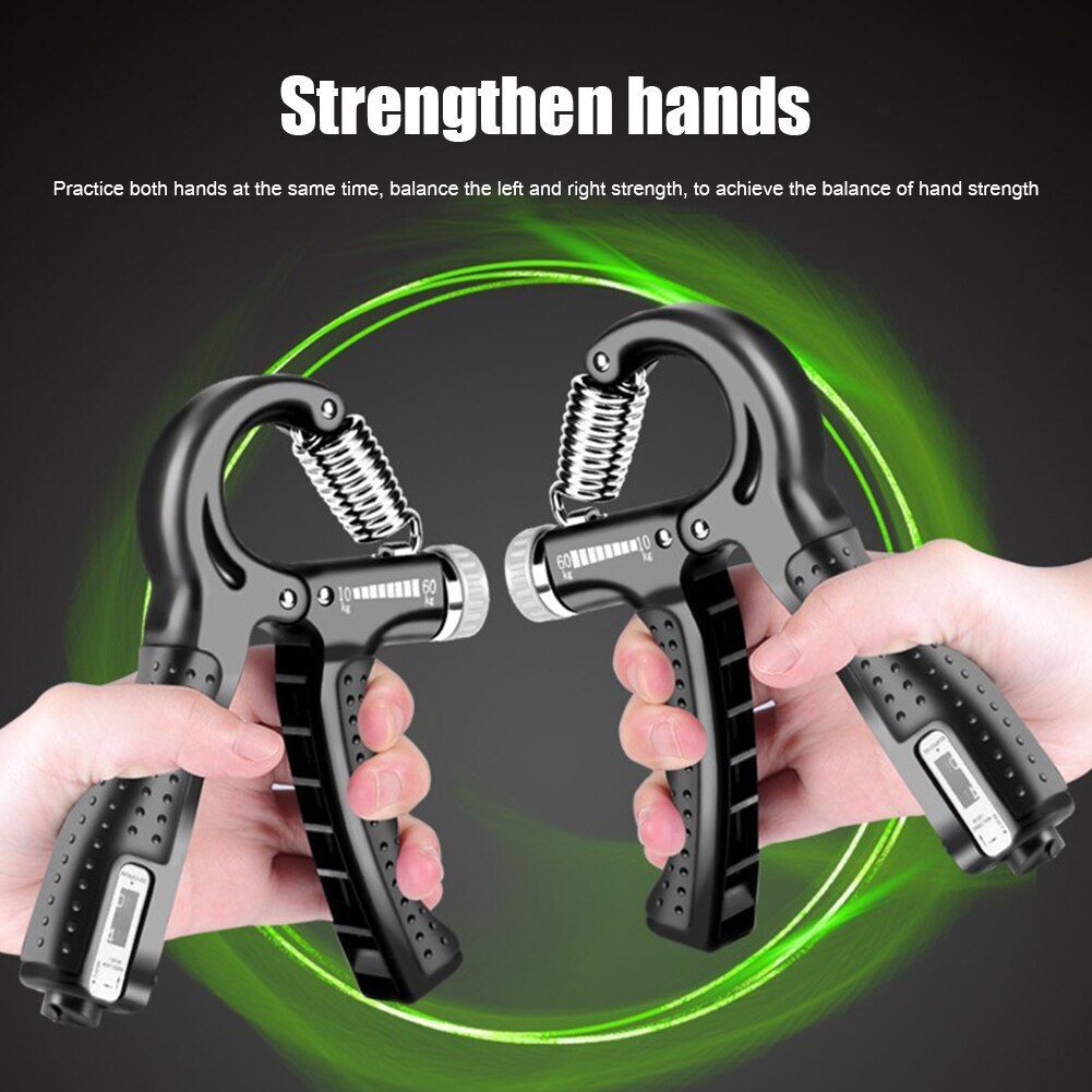 HAND GRIP TRACKER — Grip is your health. Adjustable Smart Hand Gripper with Counter (5–60kg)