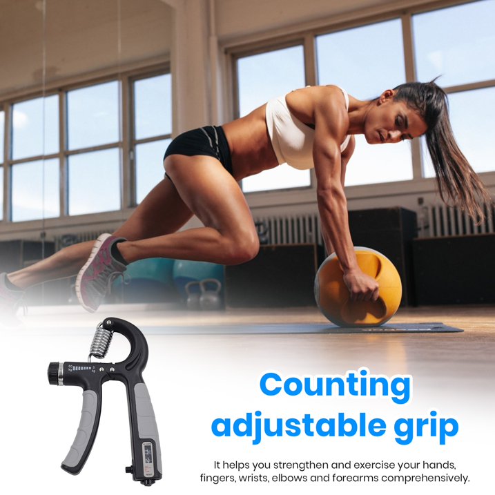 HAND GRIP TRACKER — Grip is your health. Adjustable Smart Hand Gripper with Counter (5–60kg)