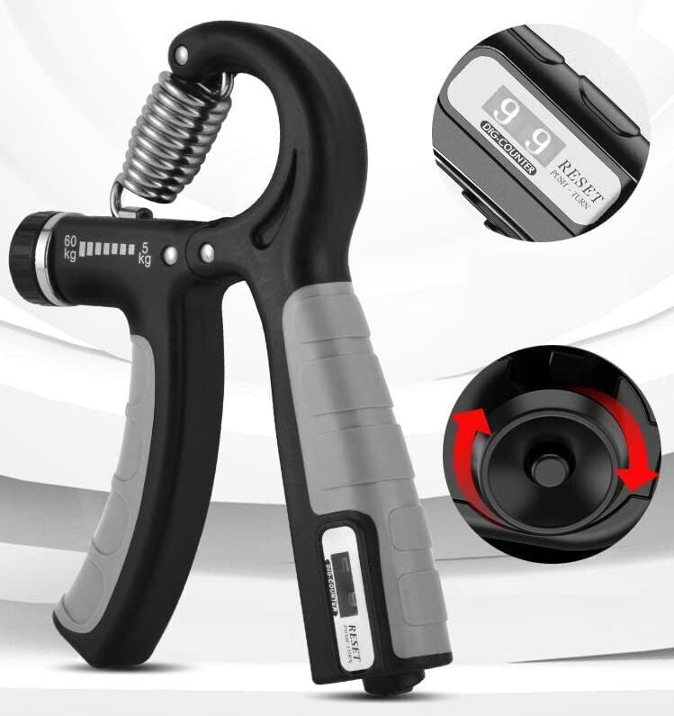 HAND GRIP TRACKER — Grip is your health. Adjustable Smart Hand Gripper with Counter (5–60kg)
